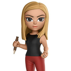 Figura de Buffy Cazavampiros realizada en vinilo perteneciente a la línea Rock Candy de Funko. La figura tiene una altura aproximada de 13 cm., y está basada en la popular serie de televisión Buffy Cazavampiros.