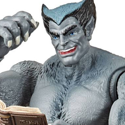 Figura Beast de la línea "Marvel Legends" totalmente articulada. Tiene una altura aproximada de 15 cm., y viene con accesorios en un embalaje de caja de ventana. 