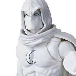 Figura Moon Knight de la línea "Marvel Legends" totalmente articulada. Tiene una altura aproximada de 15 cm., y viene con accesorios en un embalaje de caja de ventana.