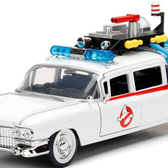 Espectacular y detallada del vehículo Ecto-1 1959 Cadillac utilizado por Los CazaFantasmas (Ghostbusters) modelo de la línea de Diecast Model, 