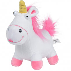 Decora tu espacio preferido o duerme plácidamente con este tierno peluche del unicornio Fluffy basado en la saga de Gru, mi villano favorito, 