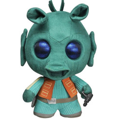 Peluche oficial de Greedo basado en la saga Star Wars de George Lucas. Ahora puedes disfrutar con este divertido peluche oficial de Greedo con una altura aproximada de 15 cm.