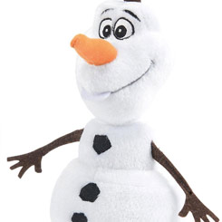 Peluche Oficial del divertido muñeco de nieve Olaf de la película de Disney “Frozen: El Reino del Hielo”.