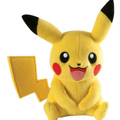 Peluche de Pikachu basado en el personaje de la franquicia Pokémon, Este fantástico peluche realizado en 100 % polyester, tiene una altura aproximada de 20 cm