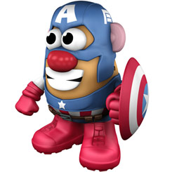 Simpático Mr. Potato Edición Especial del Capitán América basado en los populares comics de Los Vengadores de Marvel. 