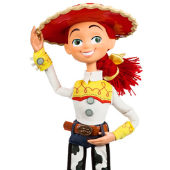 Réplica de Cowgirl Jessie de las películas Toy Story. Figura de 40 cm. de altura aproximadamente. Revive las aventuras de esta gran saga con la réplica de la simpática Jessie.