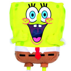 Peluche oficial de Bob Esponja, medida aproximada de 20 cm. Producto oficial Nickelodeon.