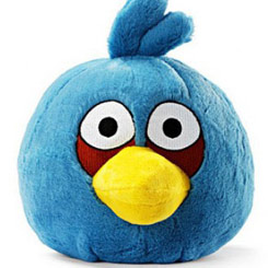 Peluche Oficial del Pájaro Azul de Angry Birds, con una longitud aproximada de 15 cm. de altura, de suave textura y divertido diseño.