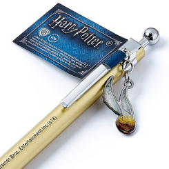 Precioso Bolígrafo con el colgante de la Snitch Dorada basado en la fantástica saga de Harry Potter. Este precioso bolígrafo tiene un colgante con la forma de la Snitch Dorada con unos 15 mm.