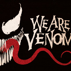 Espectacular felpudo de Venom con el texto We Are Venom de Marvel Comics, ideal como felpudo de bienvenida. Medidas aproximadas de 40 cm. x 60 cm., 