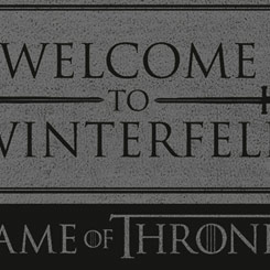 Precioso felpudo Welcome to Winterfell basado en la serie de la HBO Juego de Tronos, ideal como felpudo de bienvenida.