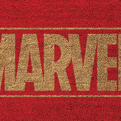 Espectacular felpudo con el logo de Marvel Comics, ideal como felpudo de bienvenida. Medidas aproximadas de 40 cm. x 60 cm., realizado en fibra de coco.
