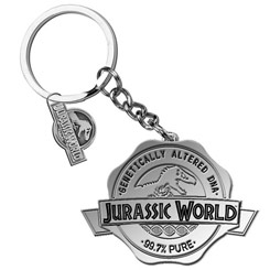 Llavero oficial del Logo de Jurassic World. El llavero está realizado en metal y tiene una longitud aproximada de 5 cm,. Sin duda hará las delicias de los fans de la saga de Jurassic Park. 