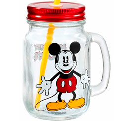 Taza Mason Jar Mickey Mouse. Dale un toque retro a tu café o tu bebida preferida con esta taza inspirada en la jarra tradicional de los albañiles de USA desde 1858 (Mason Coffee Cup).