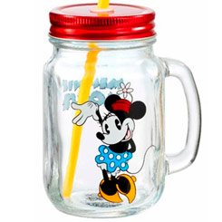 Taza Mason Jar Minnie Mouse. Dale un toque retro a tu café o tu bebida preferida con esta taza inspirada en la jarra tradicional de los albañiles de USA desde 1858. 