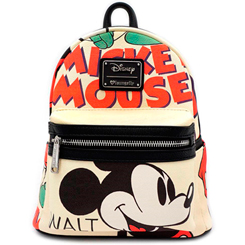 Preciosa y divertida mini mochila de Mickey Mouse basado en el famoso personaje de Walt Disney. Perfecto para pasar un día mágico y cuqui. Esta preciosa pieza de coleccionista está realizado en Cuero PU y poliéster,