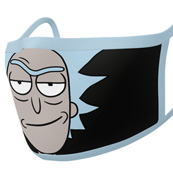 Pack de dos protectores faciales de la sonrisa de Rick Sanchez basados en el popular personaje de la serie Rick y Morty. Las mascarillas están realizadas en 100% algodón y las gomillas están realizadas en algodón con elastano al 5%. 