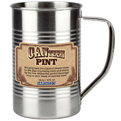 Tómate tu bebida favorita al estilo Cowboy en el Salvaje Oeste con esta taza (Canteen Cup) realizada en una lata de metal y vuelve a la época de los atracos, trenes y frijoles.