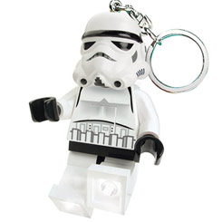 Divertido Llavero y Linterna de las Tropas de Asalto (Stormtrooper) de Lego Star Wars. Disfruta con este servicial personaje realizado en PVC.