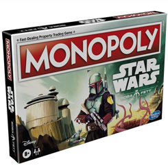 Monopoly Star Wars Boba Fett. Rinde homenaje al legendario cazarrecompensas y los personajes memorables que ha encontrado con el juego de mesa Monopoly: Star Wars Boba Fett. A los fans de Star Wars