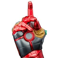 Réplica oficial del Guantelete Electrónico Iron Man Nano Gauntlet. Héroes desesperados. Seis piedras. Una oportunidad para salvar el universo. Da vida a una de las armas más poderosas del Universo Marve