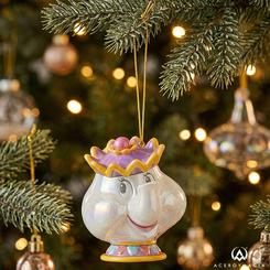 La magia de Disney también puede ser elegante y luminosa, y este ornamento Mrs Potts electroplated de La Bella y la Bestia aporta ese toque nostálgico con un acabado moderno que destaca en cualquier árbol o rincón decorativo. 