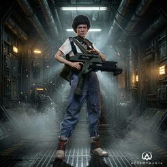 La tensión de la colmena parece concentrarse en esta figura Hot Toys Ellen Ripley, preparada para afrontar el último combate. La figura Hot Toys Ellen Ripley a escala 1/6 recrea su aspecto en Aliens con una presencia reconocible, realista 