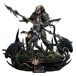 El choque entre acero Yautja, fuego humano y criaturas xenomorfas convierte la estatua Alien vs. Predator Machiko y Broken Tusk Predator 1/4 en una escena imposible de ignorar.