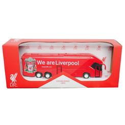 El autobús Liverpool Football Club lleva toda la identidad red a casa con un diseño llamativo, oficial y muy reconocible, perfecto para decorar, jugar o completar una colección con una pieza que transmite carácter desde el primer vistazo.