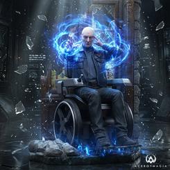 La estatua Professor Xavier Avengers: Doomsday 1/10 Art Scale de Iron Studios representa al fundador de los X-Men concentrando su poder psíquico. Fabricada en resina polystone, pintada a mano y con unas medidas aproximadas de 30 x 20 x 20 cm.