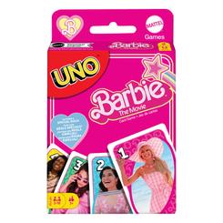 ¡Prepárate para una divertida y glamorosa experiencia de juego con el juego de cartas Barbie The Movie UNO! Esta emocionante baraja de cartas, con licencia oficial, te sumergirá en el mundo de Barbie, llena de diversión y color.