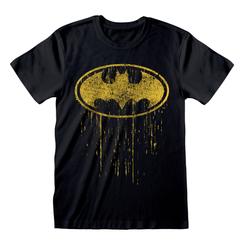 Luce con orgullo la Batman Camiseta Dripping Symbol, una prenda esencial para cualquier seguidor de DC Comics. Esta camiseta de alta calidad, confeccionada en 100% algodón, ofrece una comodidad incomparable