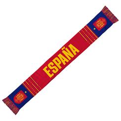 La bufanda Selección Española es ese complemento que transforma cualquier partido en un momento para vivirlo con más intensidad, con un diseño reconocible al instante gracias a su fondo rojo, los detalles en azul y amarillo