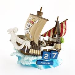 Navega por el tiempo con este increíble calendario perpetuo en 3D inspirado en el Going Merry de One Piece Netflix. Fabricado en PVC y ABS, este artículo combina funcionalidad y diseño al permitirte configurar todas las fechas posibles 