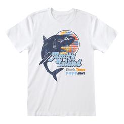 Descubre la camiseta perfecta para los amantes de los clásicos del cine. Presentamos la increíble camiseta de Jaws con el diseño de Amity Shark Tours.