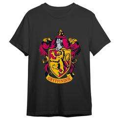 Valentía, determinación y el orgullo de Hogwarts en una prenda que destaca con fuerza: la camiseta Gryffindor de Harry Potter para adulto luce el escudo de la casa en tonos rojo y dorado con un diseño potente