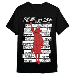 La tripulación más icónica del Grand Line se lleva en el pecho con estilo de manga, y esta camiseta Monkey D. Luffy Straw Hat Crew One Piece adulto lo clava con un diseño en blanco y negro lleno de personalidad: Luffy en rojo