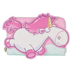 Dulzura pop que contagia buen humor. La Cartera Fluffy Unicorn Minions Loungefly convierte al unicornio más adorable en un accesorio práctico y lleno de personalidad, con apliques que resaltan su silueta 