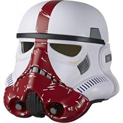Déjate llevar al frente de batalla con el casco electrónico del Incinerator Stormtrooper de Star Wars, perteneciente a la exclusiva Black Series de Hasbro. Esta réplica premium captura cada detalle del soldado imperial 