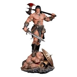 La estatua de Conan a escala 1:4 de Premium Collectibles Studio rinde homenaje al guerrero cimmerio en una de sus representaciones más icónicas y salvajes. 