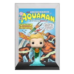 Figura de Aquaman realizada en vinilo perteneciente a la línea Pop! de Funko. La figura tiene una altura aproximada de 10 cm., y está basada en el Universo de DC Comics.