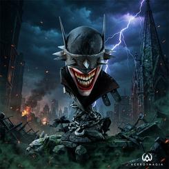 La Réplica 1/1 Art Mask Batman Who Laughs transforma al Caballero Más Oscuro de Tierra-22 en una réplica Batman Who Laughs 1/1 de 51 cm, centrada en su rostro deformado por una sonrisa de inspiración Joker.