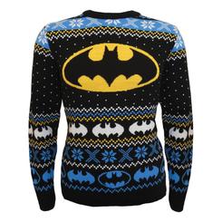 Precioso jersey de Navidad de Batman basado en el popular personaje de DC Comics. Este simpático suéter está realizado en 100% acrílico. Pon un toque de magia a la temporada