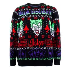 Precioso jersey de Navidad de Joker basado en el popular personaje de DC Comics. Este simpático suéter está realizado en 100% acrílico. Pon un toque de magia a la temporada 