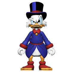 El ceño fruncido bajo el sombrero de copa convierte la figura Scrooge McDuck DuckTales en un golpe de nostalgia muy preciso. La figura Scrooge McDuck DuckTales reúne abrigo azul, lazo rojo y gesto desafiante con la presencia de un personaje