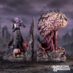 El Sujetalibros Dungeons & Dragons Illithid enfrenta al Azotamentes con la presencia descomunal de un cerebro anciano entre formaciones rocosas.