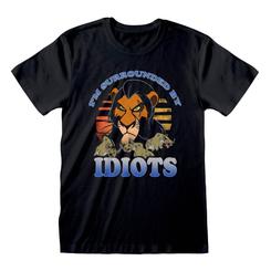 ¡Prepárate para lucir la camiseta de alta calidad de El Rey León "Surrounded By Idiots"! Con su licencia oficial, esta camiseta está diseñada para los seguidores de Scar.