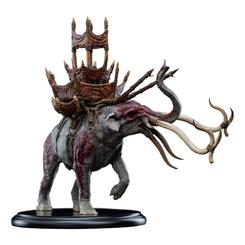 Imponentes como montañas en movimiento, los Mûmakil regresan a la Tierra Media en esta espectacular mini estatua de batalla de 17 cm, inspirada en El Retorno del Rey, parte de la trilogía cinematográfica de El Señor de los Anillos.