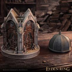 La caja decorativa Elden Ring Academia de Raya Lucaria impone presencia antes de revelar su secreto. Su silueta gótica, coronada por la cúpula y los ventanales abiertos, convierte esta réplica coleccionable de fantasía en una escena en miniatura cargada 