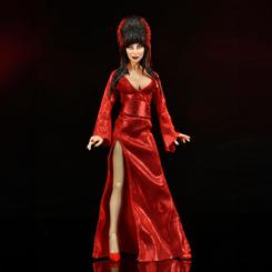 ¡Haz que tu colección de horror cobre vida con la figura de acción vestida de rojo de Elvira, Mistress of the Dark, Fright and ¡boo! de 20 cm! Esta figura de acción es una representación de la maravillosa Cassandra Peterson